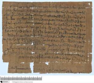 Demotischer Papyrus mit einem Vertrag über die gemeinsame Einziehung der Salzsteuer durch drei Personen