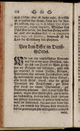Von dem Eiffer im Dienst-Gottes.