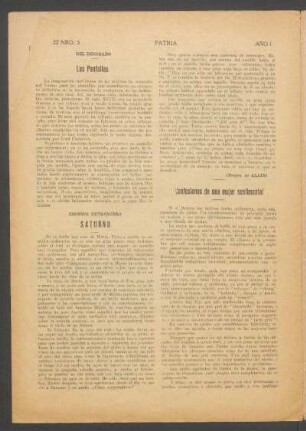 Saturno : Crónica extranjera. - (Propos. de "Alain")