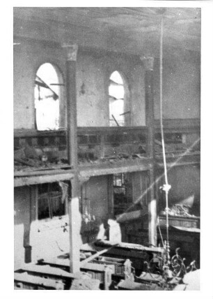 Gailingen, KN; Synagogenruine nach der Reichspogromnacht, Innenansicht