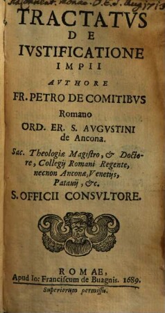 Tractatus de Justificatione Impii et de Merito