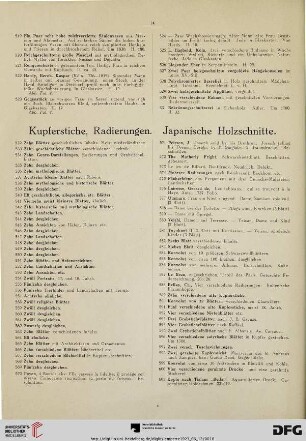 Kupferstiche, Radierungen. Japanische Holzschnitte (Nr. 532-601)