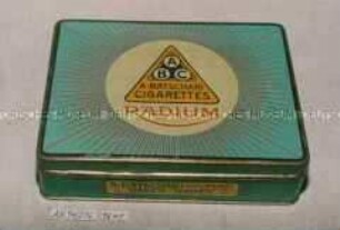 Blechdose für 100 Stück CIGARETTES "RADIUM" A. BATSCHARI HOFLIEFERANT BADEN-BADEN