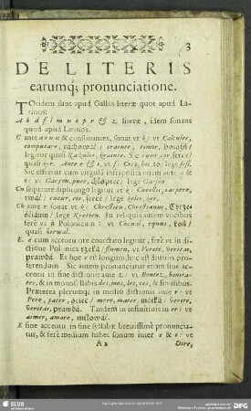 De Literis earumque pronunciatione