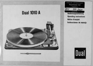Plattenspieler "Dual 1010A"