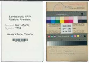 Entnazifizierung Theodor Westerschulte , geb. 14.09.1899 (Lehrer)