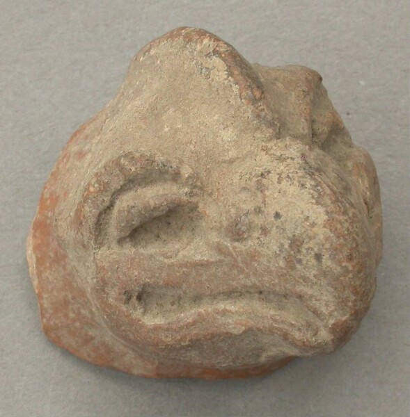 Animal head made of clay