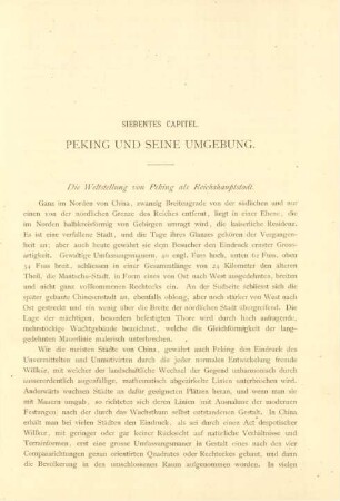 Siebentes Capitel. Peking und seine Umgebung