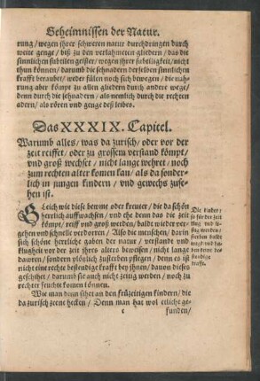 Das XXXIX. Capitel.