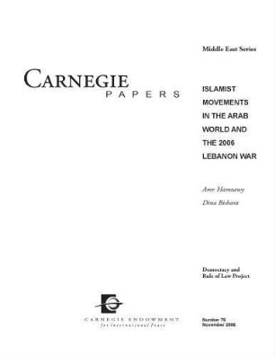 Islamist movements in the Arab world and the 2006 Lebanon war