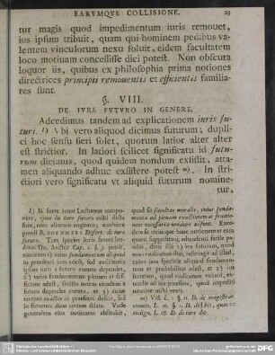 §. VIII. De Iure Futuro In Genere