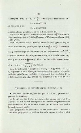 QUESTIONS DE MATHÉMATIQUES ÉLÈMENTAIRES.