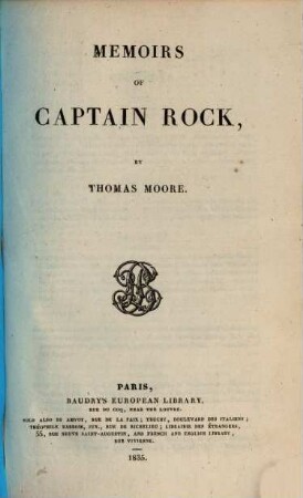 Memoirs of Captain Rock
