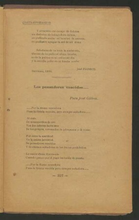 Los pensadores vencidos..... : Para José Gálvez