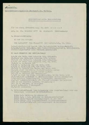Militärdienst - Bescheinigung d. Vaters