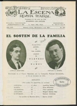 El sostén de la familia : comedia porteña en 3 cuadros