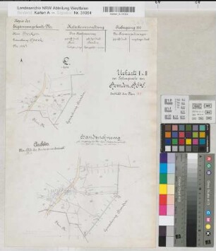 Hemden (Bocholt), Teilung der Hemden, Urkarte I u. II Gem. Sporck Flur L