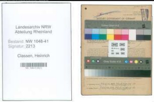 Entnazifizierung Heinrich Classen , geb. 29.04.1917 (Polizist)
