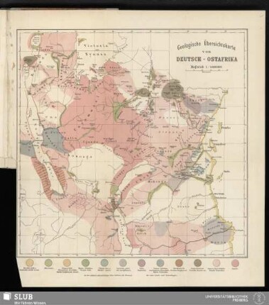 Geologische Übersichtskarte von Deutsch-Ostafrika