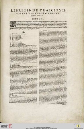 Libri de praecipuis totius universi orbis urbibus index