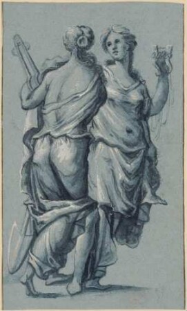 Allegorische Gestalten von Arbeit und Fleiß