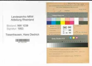 Entnazifizierung Hans Diedrich Freiherr Von Tiesenhausen , geb. 22.02.1913 (Tischler)