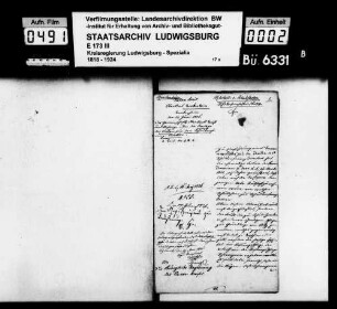 Kirchen- und Schulsachen, Oberamt Brackenheim