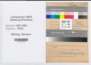 Entnazifizierung Hermann Marzog, geb. 03.06.1900 (Oberpostsekretaer)