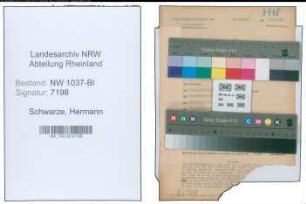 Entnazifizierung Hermann Schwarze , geb. 04.11.1901 (Schlosser)