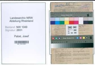 Entnazifizierung Josef Pabst , geb. 25.03.1897 (Bankbeamter)