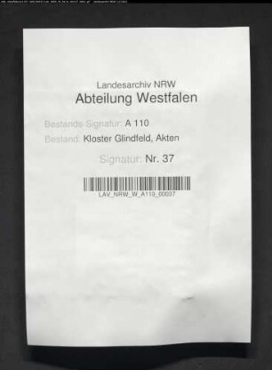 Verzeichnis der Stiftungen, Frühmessen, Vikarien, Einkünfte und Lasten der Winterberger Kirche, zusammengestellt durch Frater Joseph Spancken aus Glindfeld, Pastor in Winterberg.