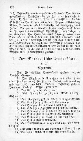 I. Der Norddeutsche Bundesstaat