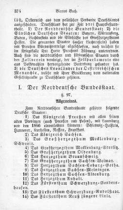 I. Der Norddeutsche Bundesstaat