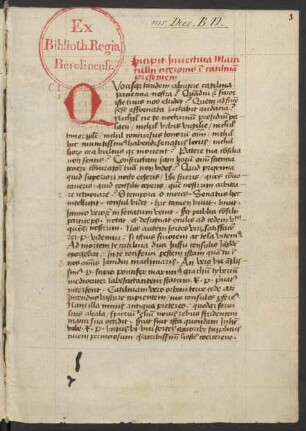 Oratio I
