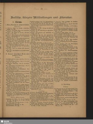Aufsätze, kürzere Mittheilungen und Literatur
