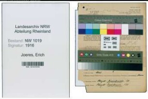 Entnazifizierung Erich Joeres , geb. 12.12.1909 (Kaufmann)