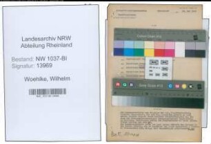 Entnazifizierung Wilhelm Woehlke , geb. 22.10.1905 (Ingenieur)