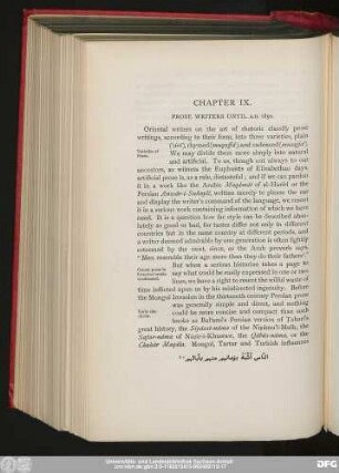 Chapter IX. Prose Writers Until A.D. 1850.