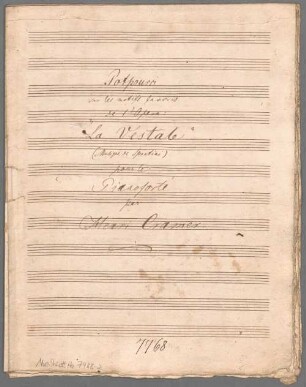 Potpourri sur les motifs favoris de l'opéra "La Vestale", Klavier - BSB Mus.Schott.Ha 7988-2