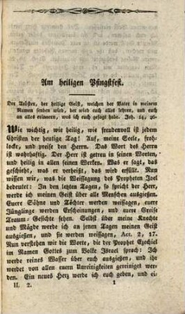 Predigten auf alle Sonn- und vorzüglichsten Festtage eines Kirchenjahres, 2,2