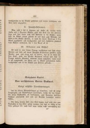 Siebzehntes Capitel. Von verschiedenen Sorten Backwerk.