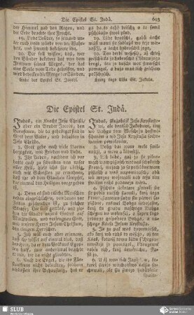 Die Epistel St. Judä