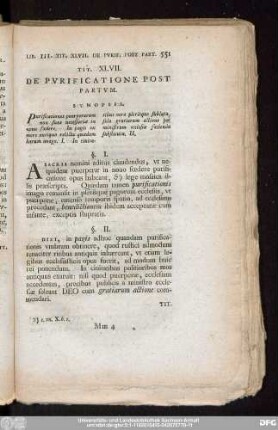 Tit. XLVII. De Purificatione Post Partum.