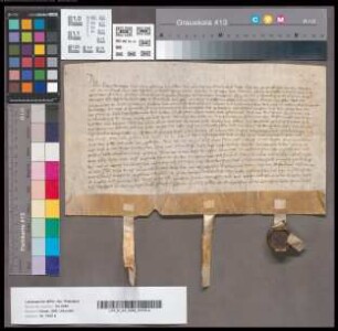 Revers des Ritters Gerlach von Breidenbach, seiner Gattin Elise von Ervertzhausen und Hermanns von Felshausen über die Verpachtung des Hofes Fronhausen.