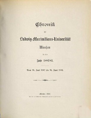 Chronik. 1882/83