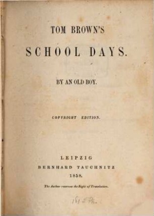 Tom Brown's school days