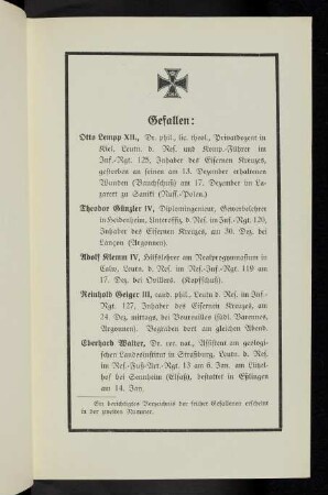 3, Gefallen