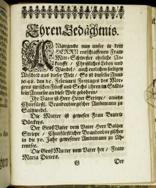 EhrenGedächtnis.