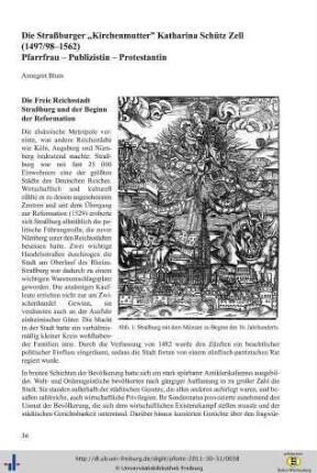 Die Straßburger „Kirchenmutter“ Katharina Schütz Zell (1497/98-1562). Pfarrfrau - Publizistin - Protestantin