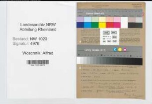 Entnazifizierung Alfred Woschnik , geb. 19.06.1902 (Sachbearbeiter)